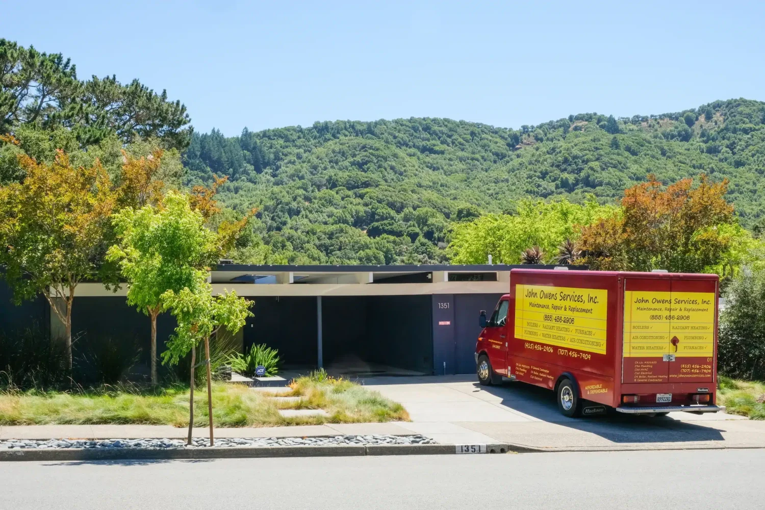 truck in front of eichler